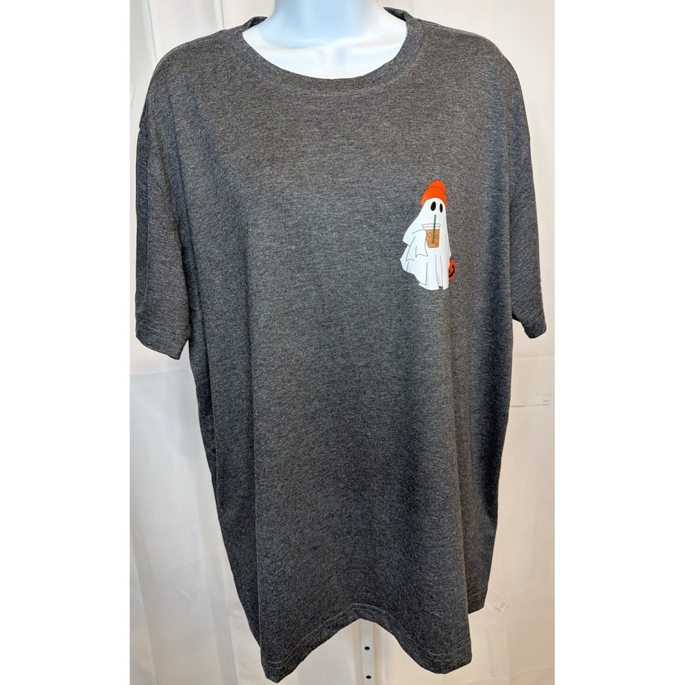 Little Ghost Ice Coffee Shirt Cute Ghost T-Shirt Size Large NEW